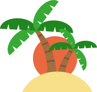 Island Trees Sunset Stickdatei