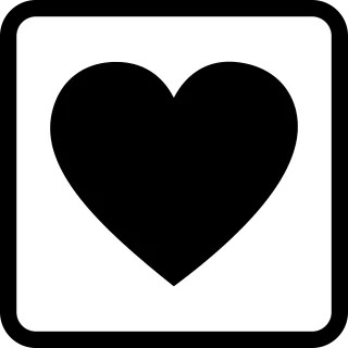 Heart Black Icon Stickdatei