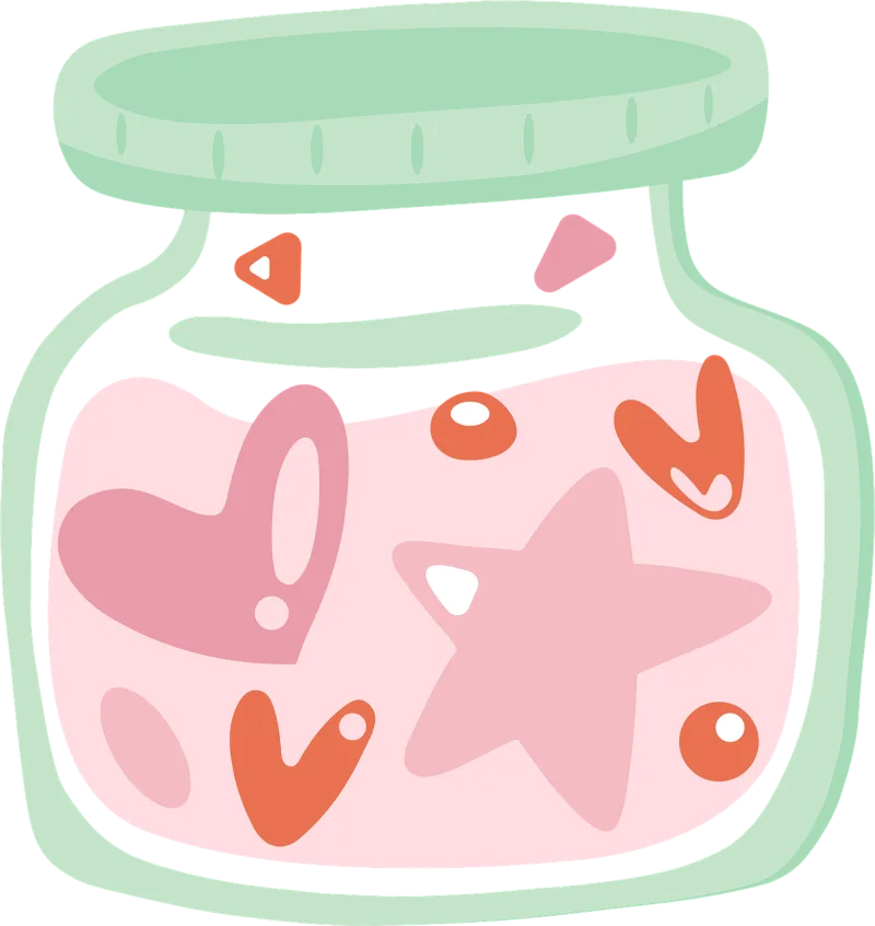 Jar Candy Food Stickdatei – Herzen & Liebe