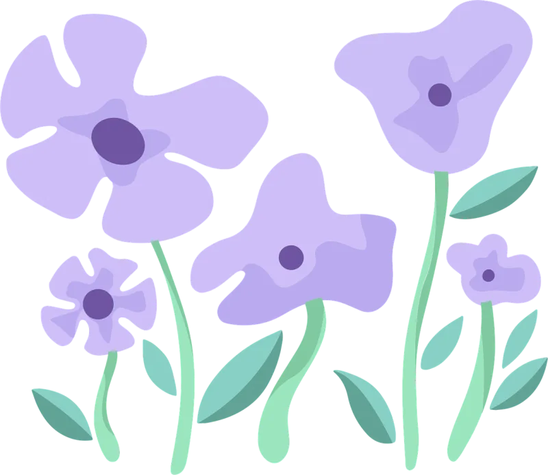 Purple Flower Bloom Stickdatei – Blumen