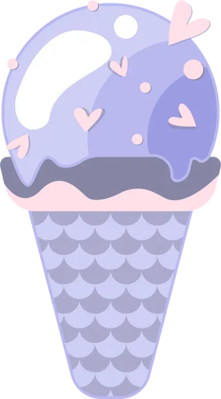 Ice cream Purple Icecream Stickdatei – Essen & Trinken
