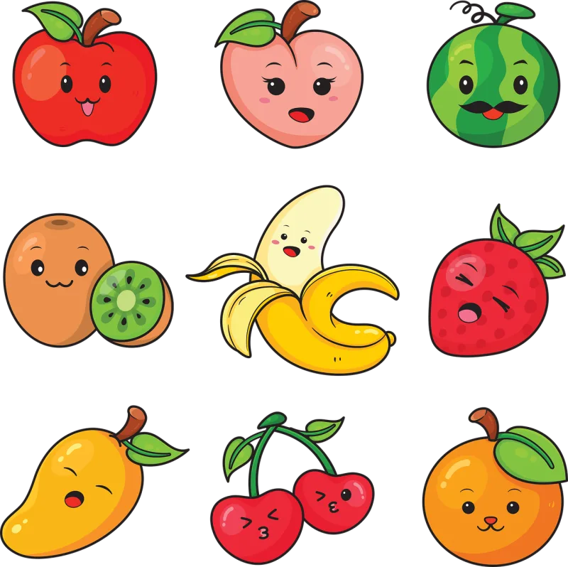 Apple Peach Watermelon Stickdatei – Essen & Trinken