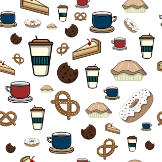 Beverage Donut Food Stickdatei