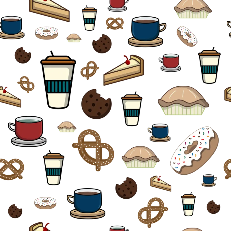 Beverage Donut Food Stickdatei – Essen & Trinken