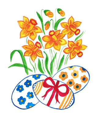 Easter egg Egg Colored eggs Stickdatei