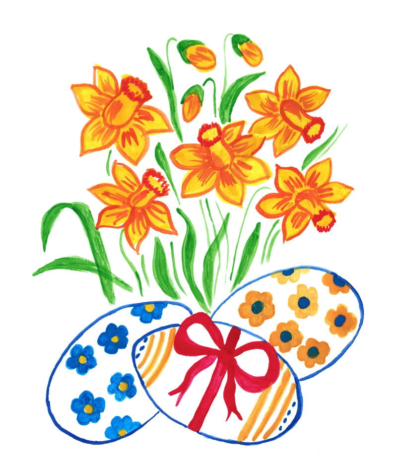 Easter egg Egg Colored eggs Stickdatei – Blumen