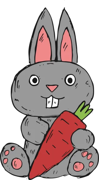 Hare Rabbit Carrot Stickdatei