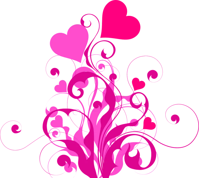 Hearts Love Pink Stickdatei – Herzen & Liebe