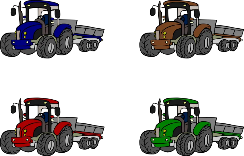 Tractor Farmer Field Stickdatei – Fahrzeuge