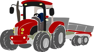 Tractor Farmer Field Stickdatei