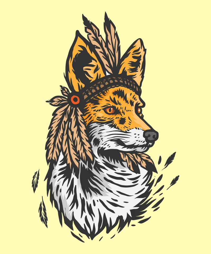 Fox Animal Nature Stickdatei – Tiere