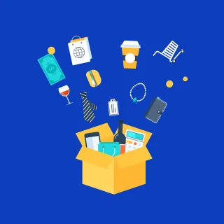 Box Package Food Stickdatei