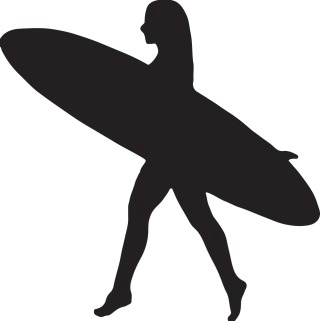 Surf Surfer Woman Stickdatei