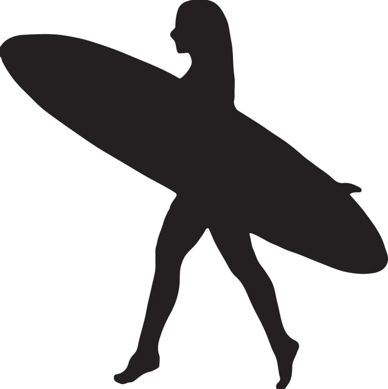 Surf Surfer Woman Stickdatei – Sport