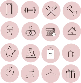Icons Instagram icons Instagram Stickdatei – Essen & Trinken