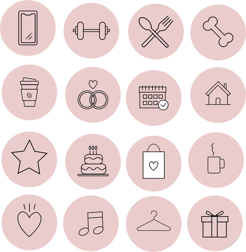 Icons Instagram icons Instagram Stickdatei – Essen & Trinken