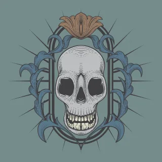 Skull Skeleton Head Stickdatei