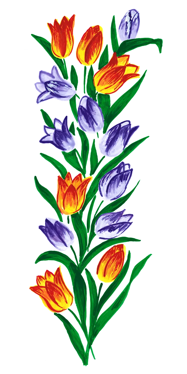 Tulip Tulips Spring Stickdatei – Blumen