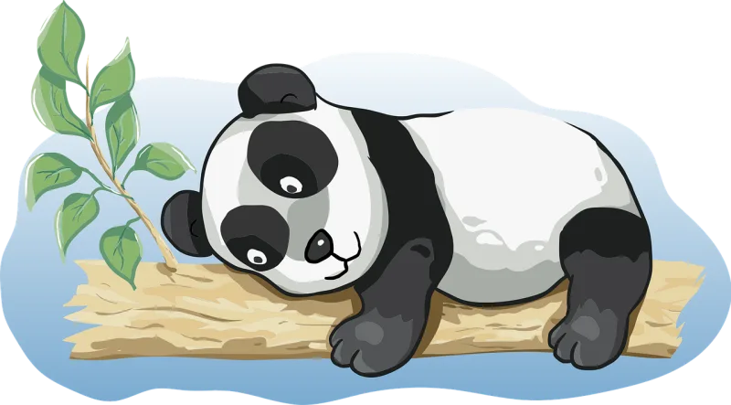 Panda Animal Bamboo Stickdatei – Tiere