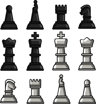 Chess Pieces Chessboard Stickdatei