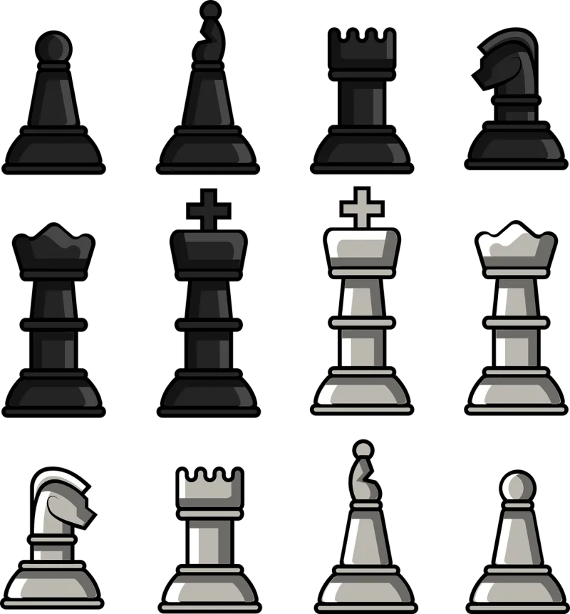 Chess Pieces Chessboard Stickdatei – Kinder