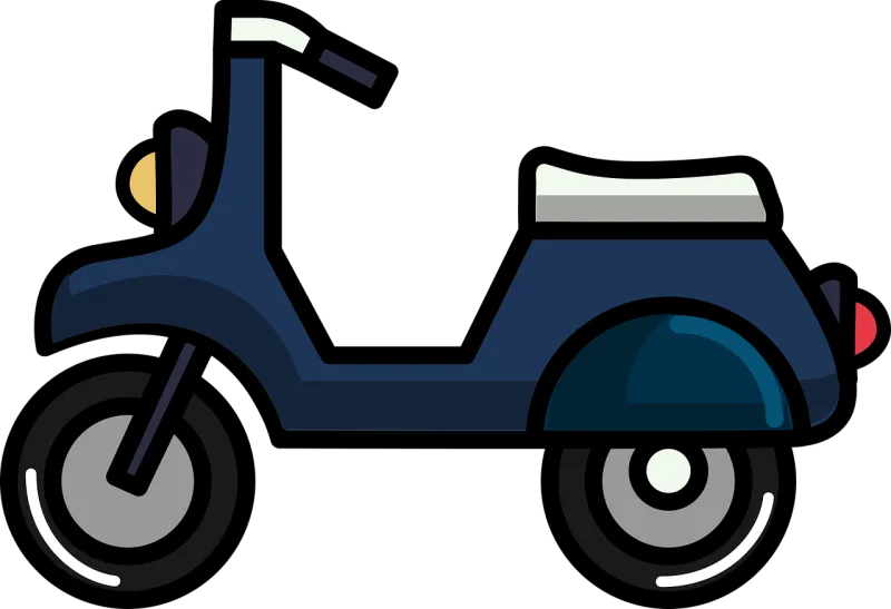 Scooter Motorcycle Vintage Stickdatei – Fahrzeuge