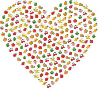 Heart Fruit Symbol Stickdatei