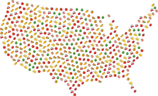 Map United states map America Stickdatei