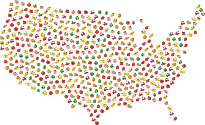 Map United states map America Stickdatei – Essen & Trinken