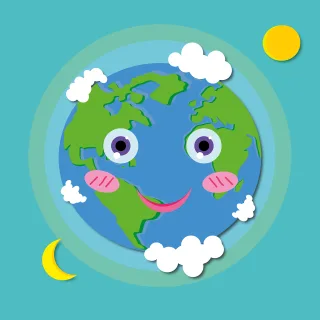 Earth Smiley Space Stickdatei