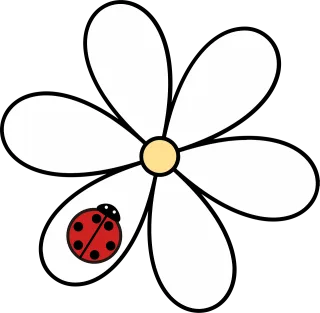 Daisy Ladybug Insects Stickdatei – Blumen