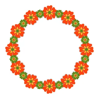 Flower Frame Circle Stickdatei – Weihnachten