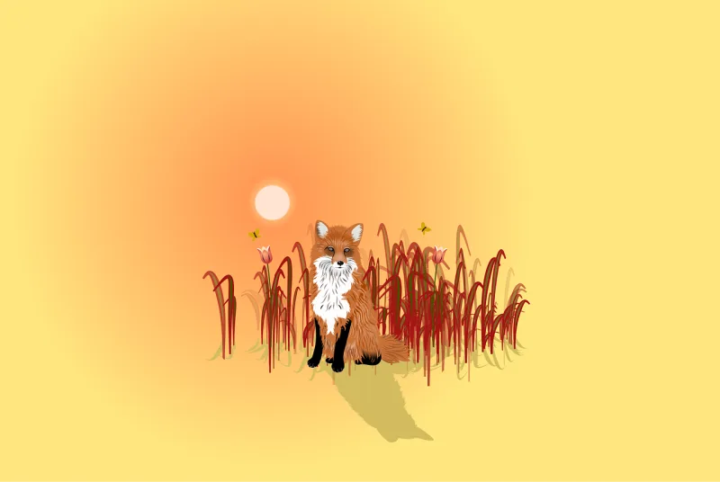 Fox Wild Nature Stickdatei – Tiere