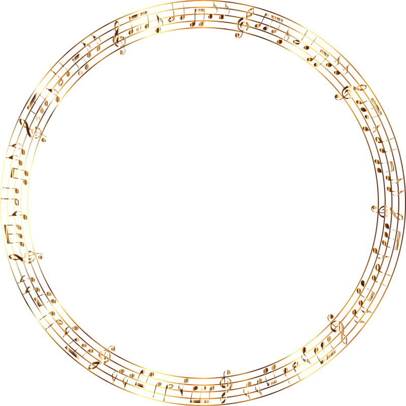 Music Round Frame Stickdatei – Musik