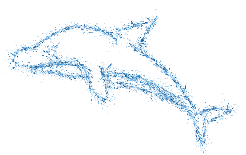 Dolphin Animal Abstract Stickdatei – Tiere