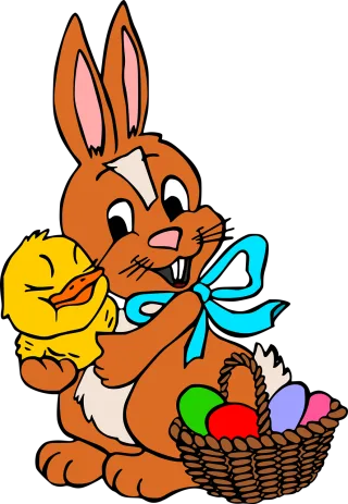 Easter Rabbit Chick Stickdatei