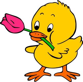 Easter Flower background Chick Stickdatei