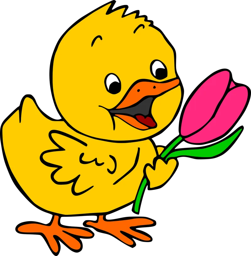 Easter Chick Cute Stickdatei – Blumen