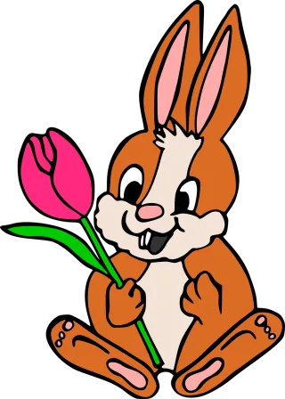 Easter Flower background Bunny Stickdatei