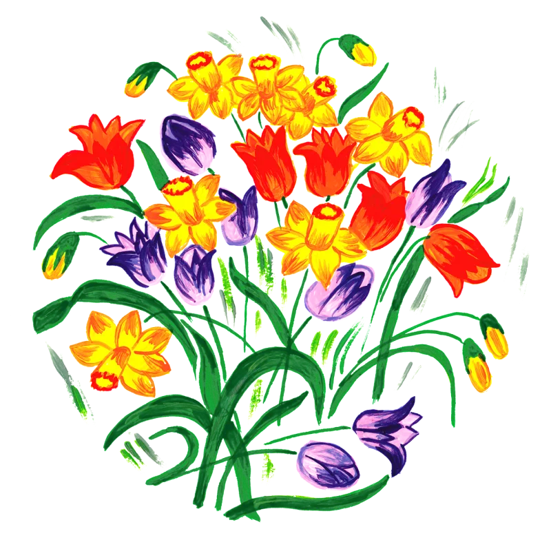Tulip Tulips Spring Stickdatei – Blumen