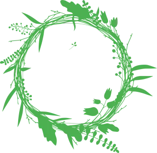 Wreath Flowers Leaves Stickdatei