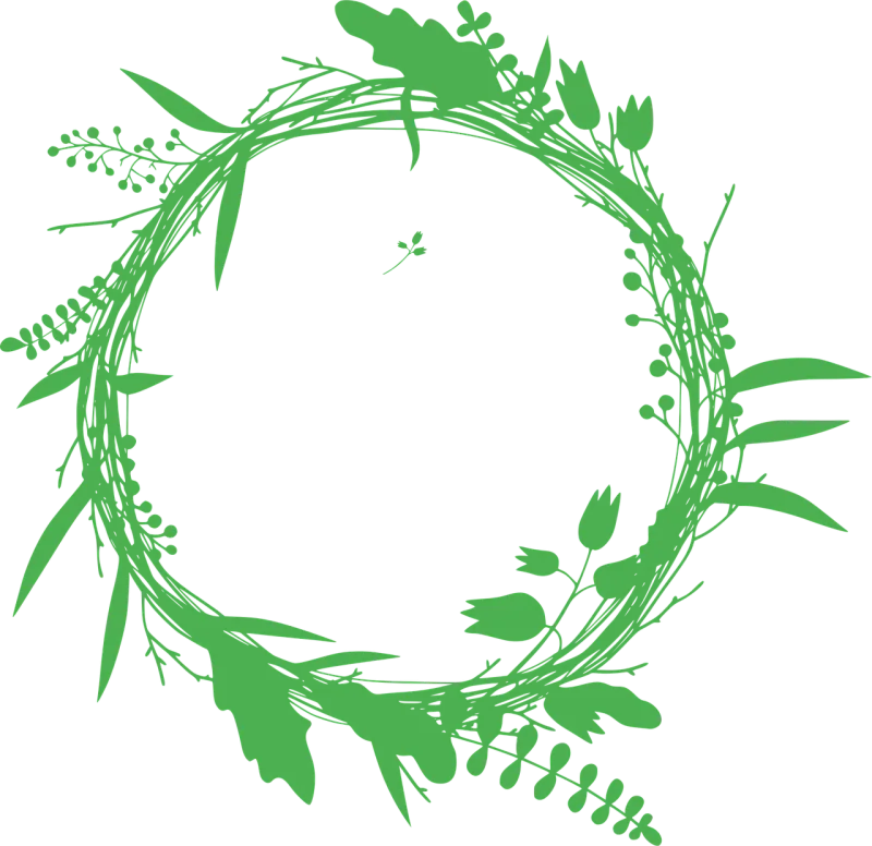 Wreath Flowers Leaves Stickdatei – Blumen