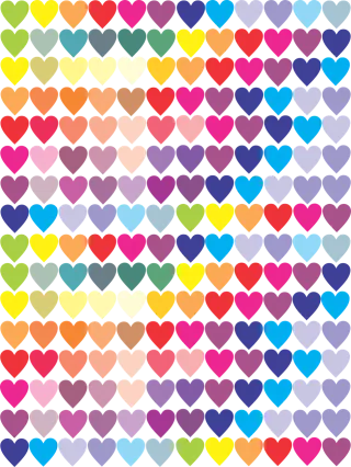 Heart Love Color Stickdatei