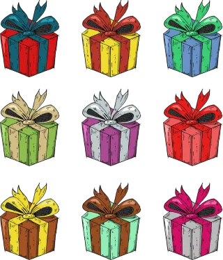 Gift Present Ribbon Stickdatei