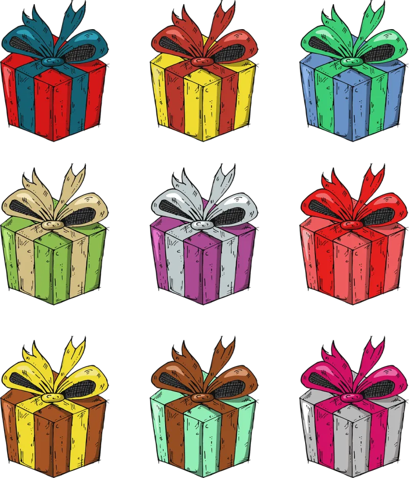 Gift Present Ribbon Stickdatei – Weihnachten