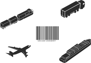 Barcode Plane Truck Stickdatei