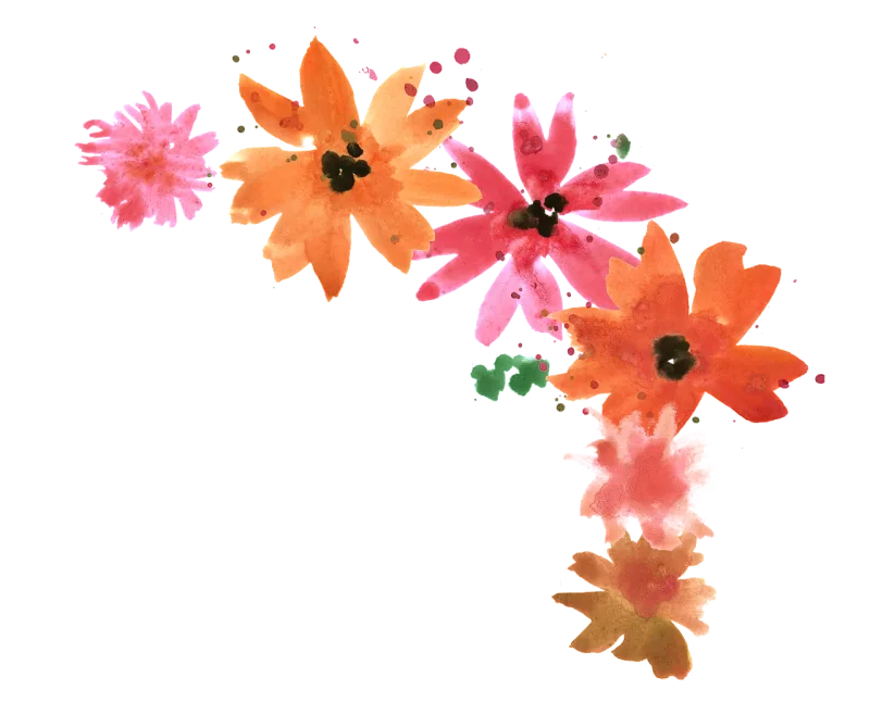 Flower Bouquet Watercolor Stickdatei – Blumen