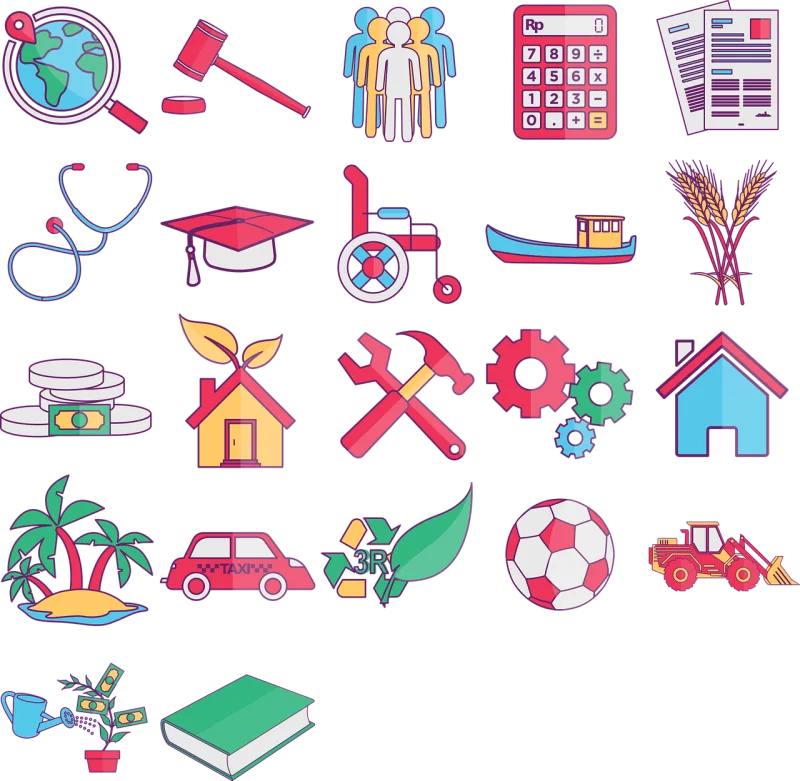 Icon pack Globe Judge Stickdatei – Fahrzeuge