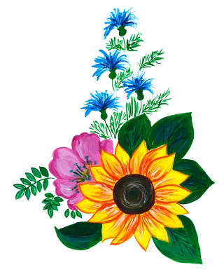 Flowers Sunflower Rose Stickdatei