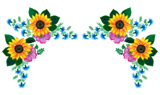 Flowers Roses Sunflowers Stickdatei
